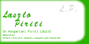 laszlo piriti business card