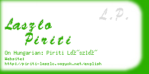 laszlo piriti business card